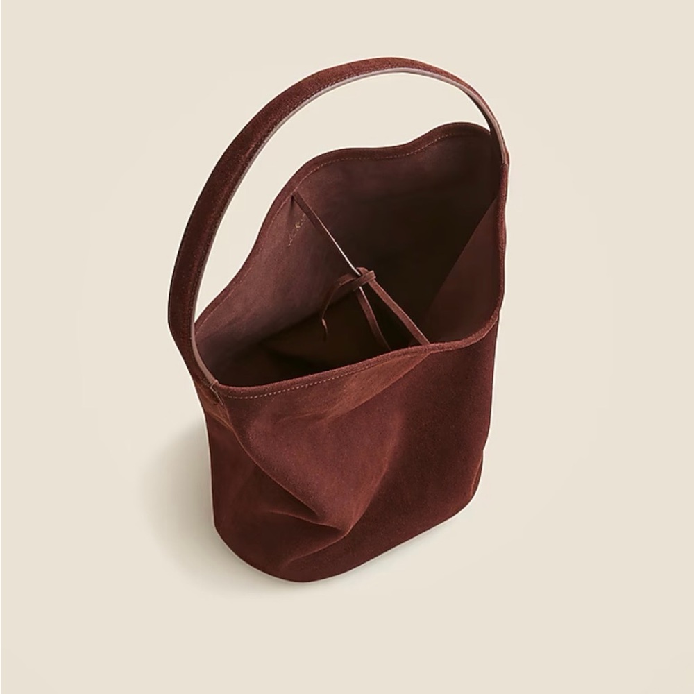 J. Crew Rich Brown Suede Hobo Bag